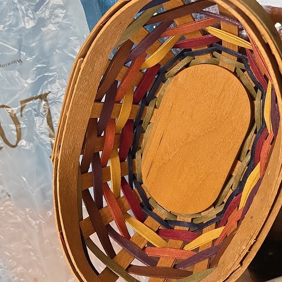 Longaberger Multicolor Woven Basket Little Crocus Booking - Picture 4 of 5